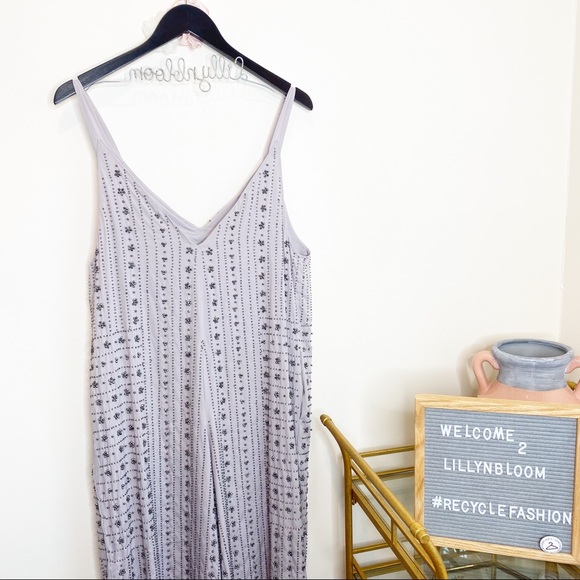 Free People Grace beaded embellished wide jumpsuit - Picture 6 of 6